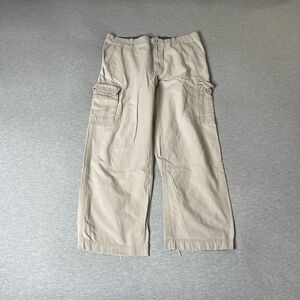 Gap Men’s Loose Fit Khaki Cargo Utility Work Pants - 38x32